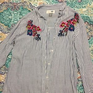 Button down striped shirt